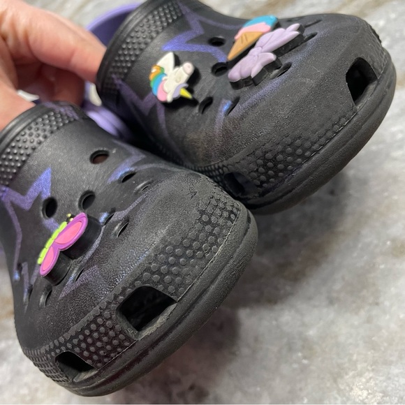 Crocs‎ Classic Disco Dance Party Clog K Stars Black Sandals 208084 Toddler 12 - Picture 7 of 10